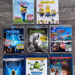 Huge Disney Lot of Blu-Ray, Blu- Ray 3D, and DVD